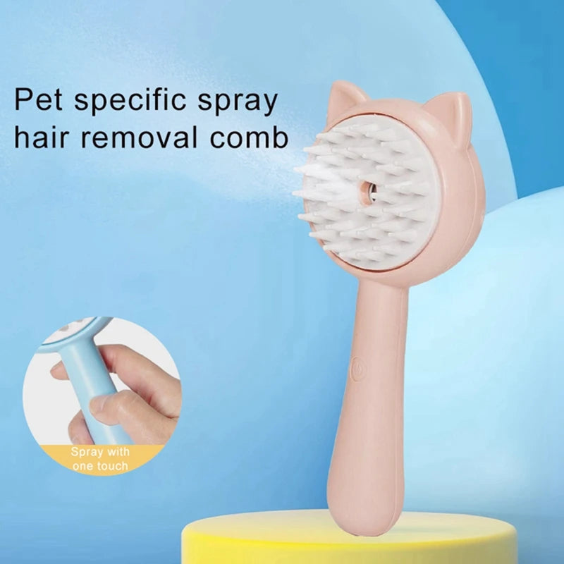 Cats Steamy Brush Pet Dog Brush Electric Spray Cat Hair Brushes.