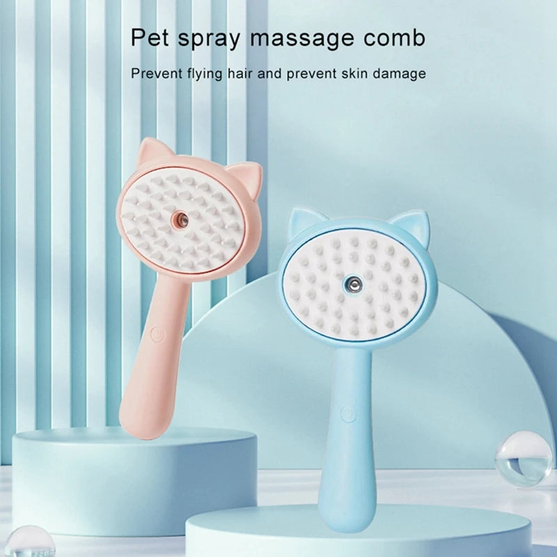Cats Steamy Brush Pet Dog Brush Electric Spray Cat Hair Brushes.