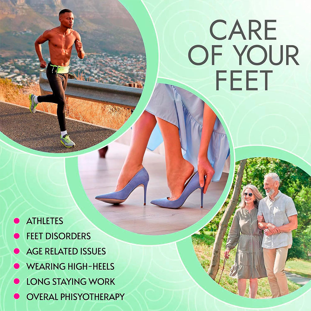 EMS foot stimulator: muscle stimulation, blood circulation, and foot and leg relaxation.