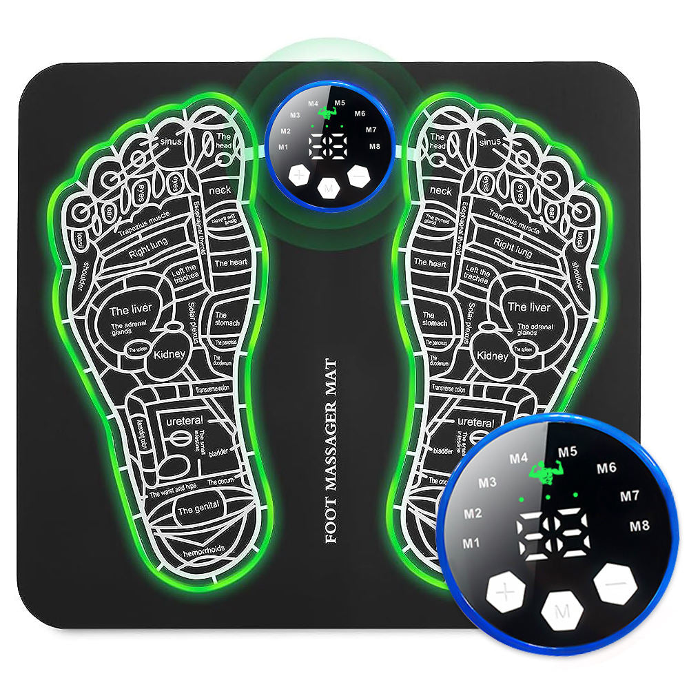 EMS foot stimulator: muscle stimulation, blood circulation, and foot and leg relaxation.
