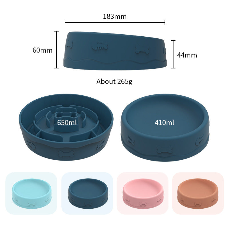 Multifunctional 2-in-1 portable silicone pet bowl